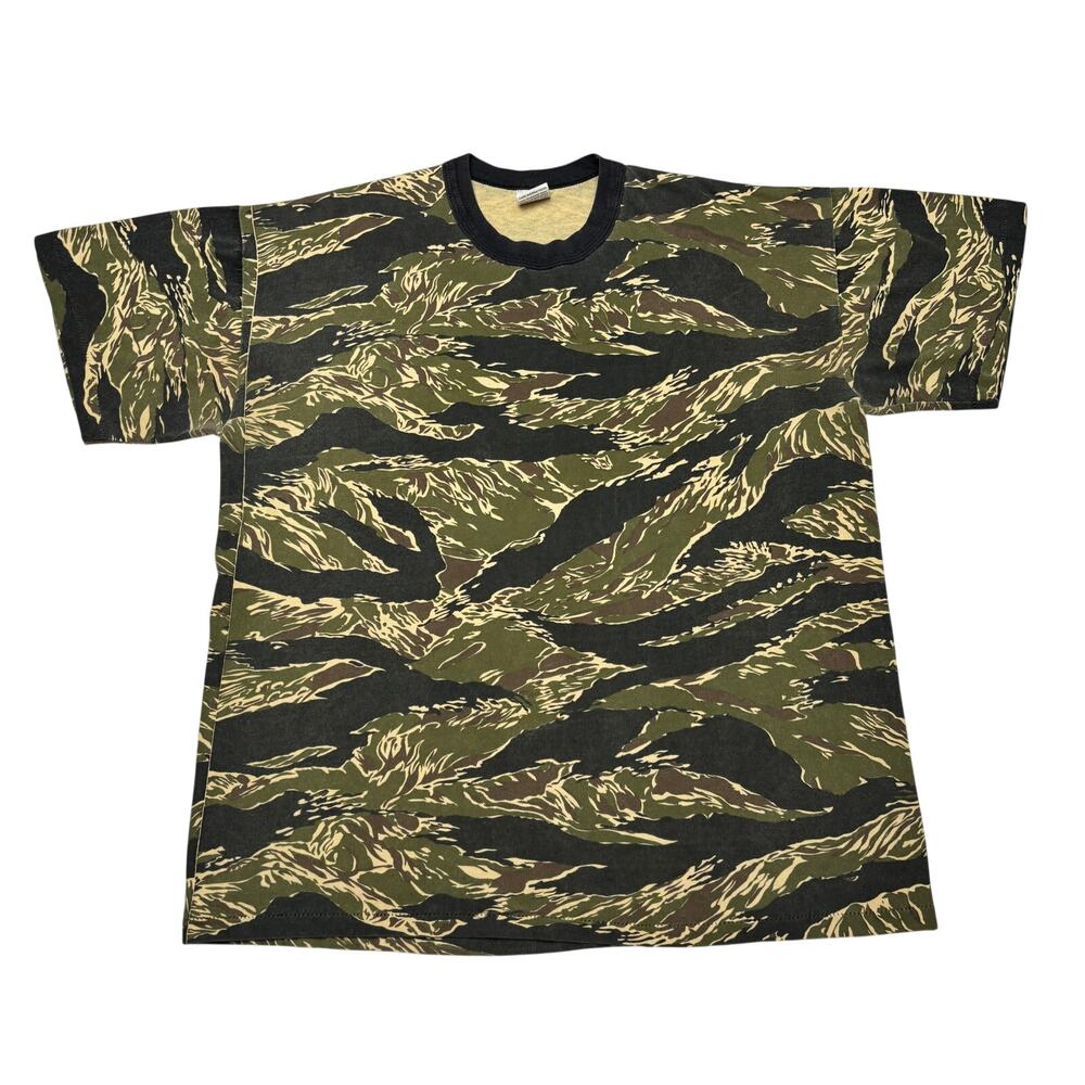 Tru Spec T Shirt Mens XL Tiger Stripe Camo Short Sleeve Tactical Workwear